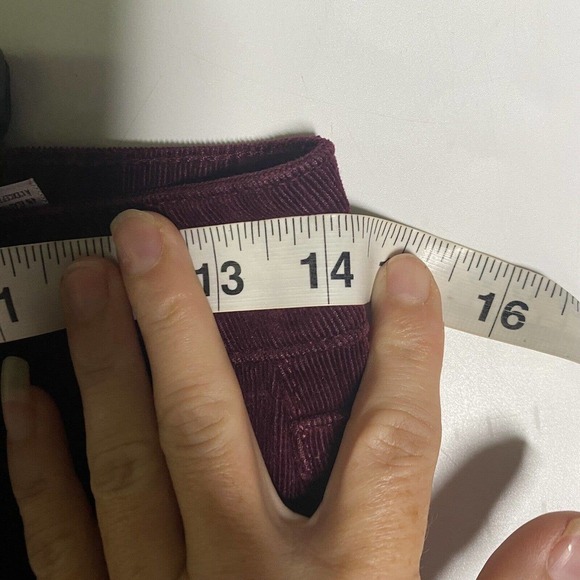 American Eagle Super Stretch Skinny Jeans Corduroy Sz 2 short Wine Purple - Picture 8 of 10
